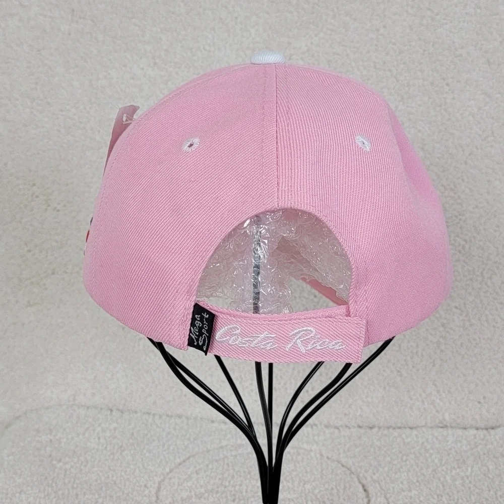 NWT Costa Rica Pink Baseball Cap |‎ Embroidered Pura Vida Souvenir Hat OS
